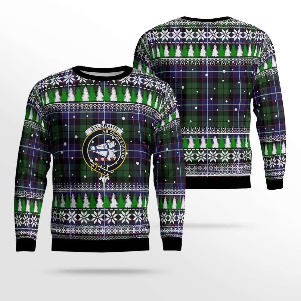 Clan Galbraith Modern Crest Tartan Christmas Ugly Sweater ZH49 Galbraith Modern Crest Tartan Tartan Ugly Sweater   