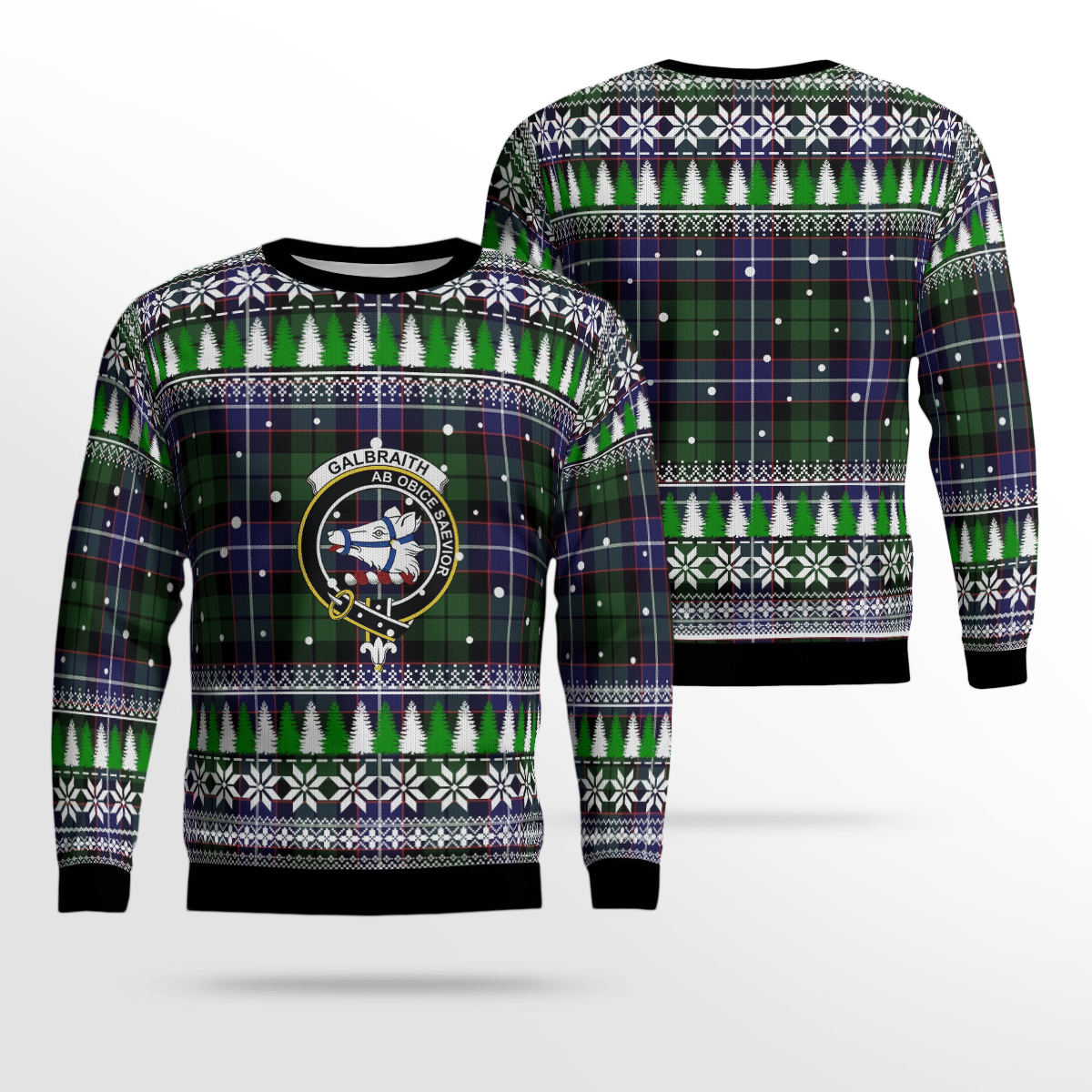 Clan Galbraith Modern Crest Tartan Christmas Ugly Sweater ZH49 Galbraith Modern Crest Tartan Tartan Ugly Sweater   
