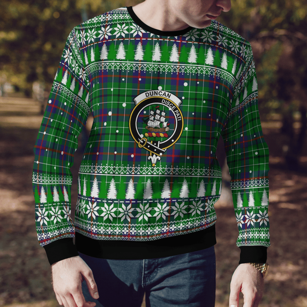 Clan Duncan Ancient Crest Tartan Christmas Ugly Sweater JI89 Duncan Ancient Crest Tartan Tartan Ugly Sweater   