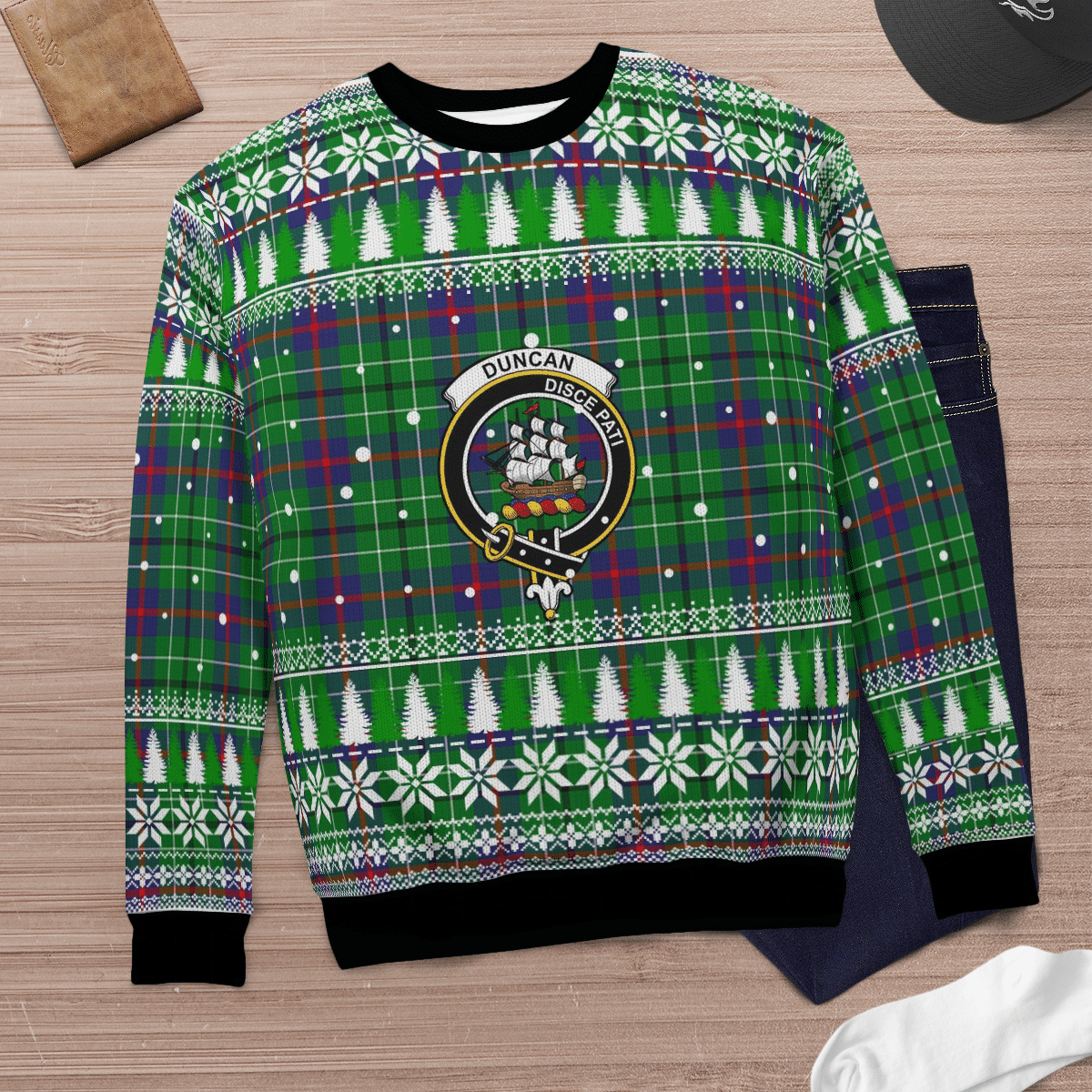 Clan Duncan Ancient Crest Tartan Christmas Ugly Sweater JI89 Duncan Ancient Crest Tartan Tartan Ugly Sweater   