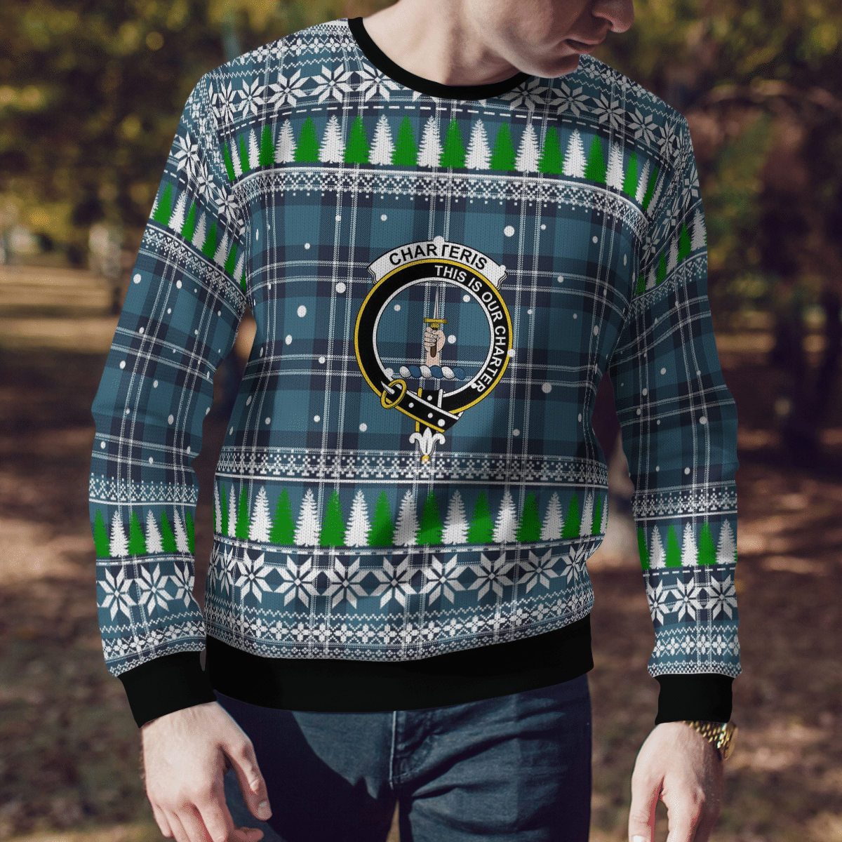 Clan Earl of St Andrews Crest Tartan Christmas Ugly Sweater BS50 Earl of St Andrews Crest Tartan Tartan Ugly Sweater   