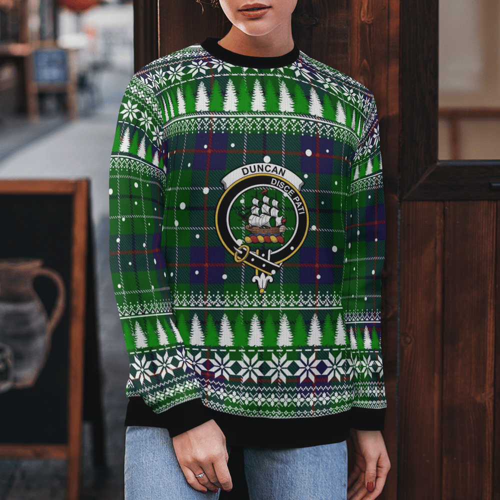 Clan Duncan Modern Crest Tartan Christmas Ugly Sweater KO90 Duncan Modern Crest Tartan Tartan Ugly Sweater   