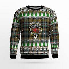 Clan Farquharson Weathered  Crest Tartan Christmas Ugly Sweater EV52 Farquharson Weathered Crest Tartan Tartan Ugly Sweater   