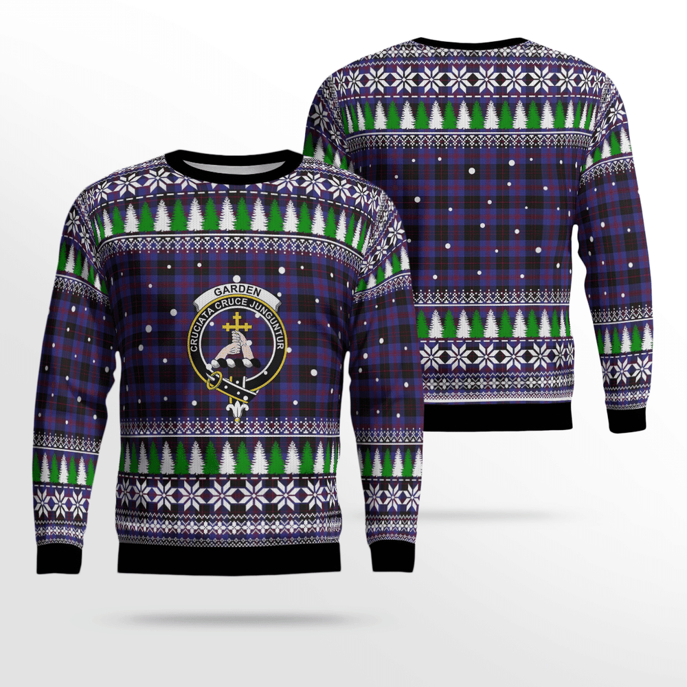 Clan Garden Crest Tartan Christmas Ugly Sweater JS58 Garden Crest Tartan Tartan Ugly Sweater   