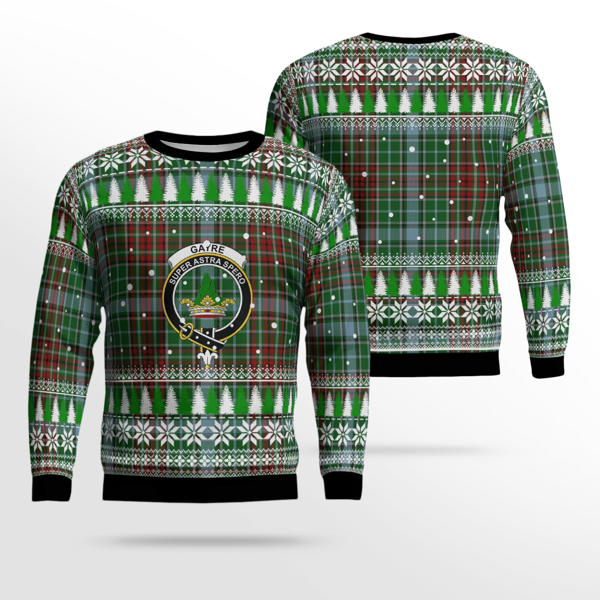 Clan Gayre Crest Tartan Christmas Ugly Sweater MS17 Gayre Crest Tartan Tartan Ugly Sweater   