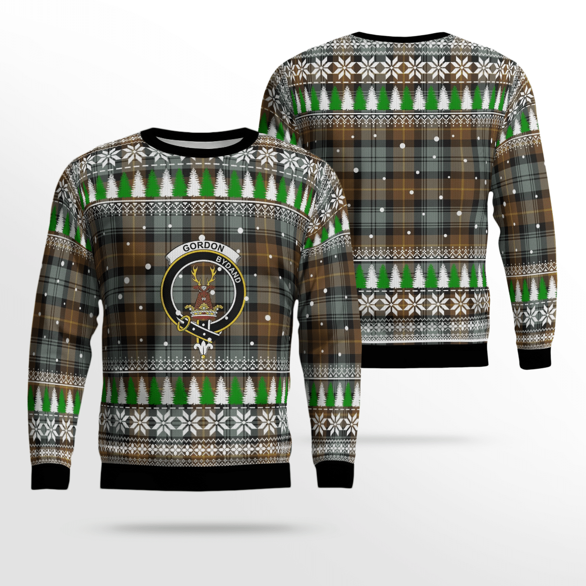 Clan Gordon Weathered Crest Tartan Christmas Ugly Sweater OD41 Gordon Weathered Crest Tartan Tartan Ugly Sweater   
