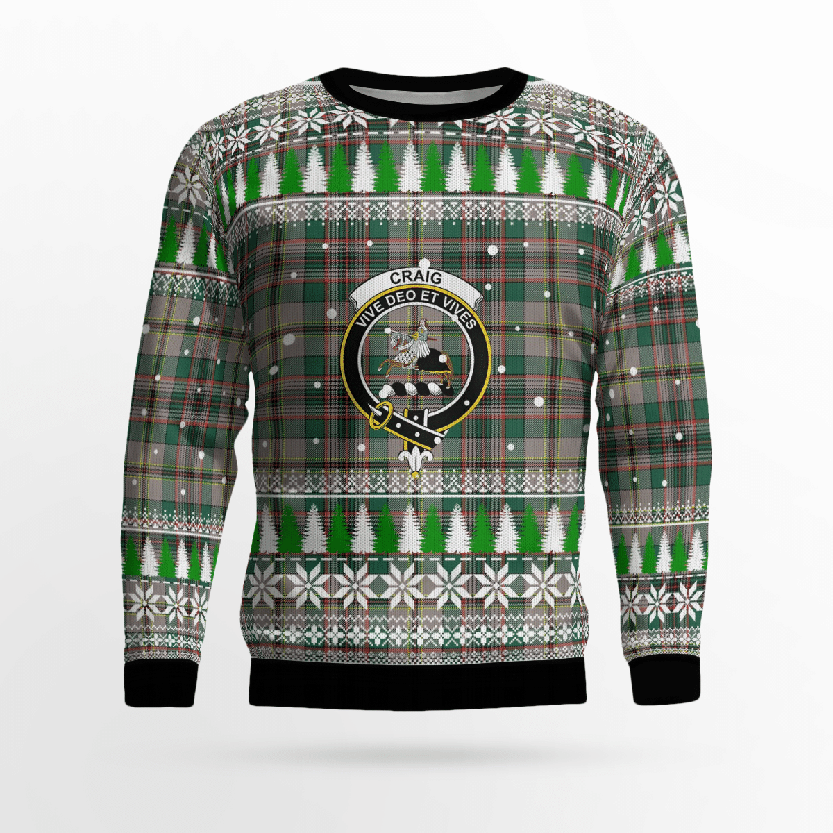 Clan Craig Ancient Crest Tartan Christmas Ugly Sweater CM94 Craig Ancient Crest Tartan Tartan Ugly Sweater   