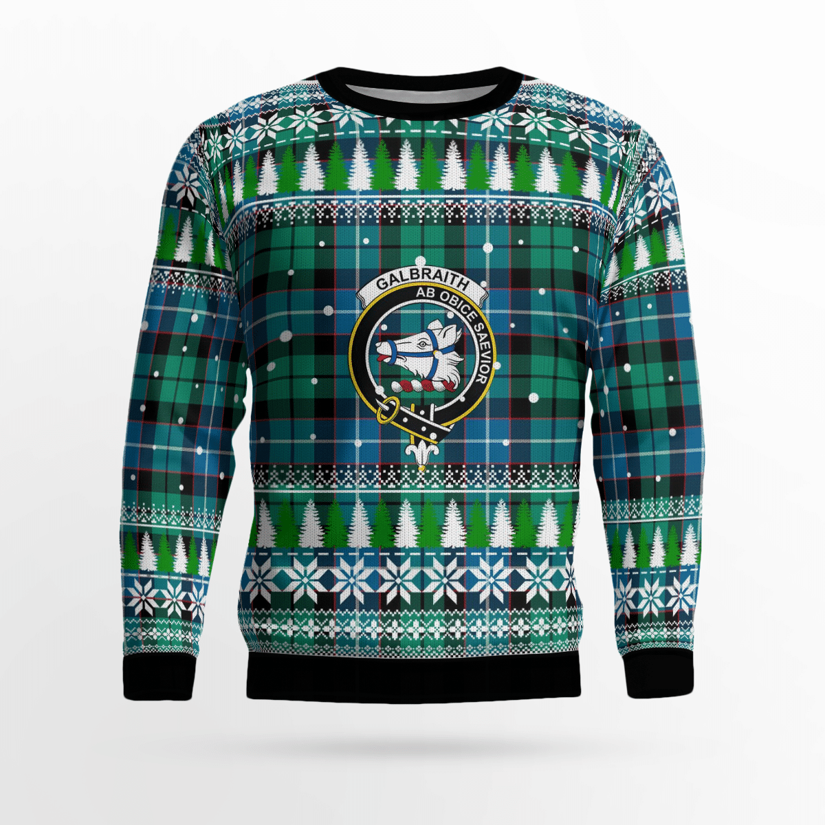 Clan Galbraith Ancient Crest Tartan Christmas Ugly Sweater RO45 Galbraith Ancient Crest Tartan Tartan Ugly Sweater   