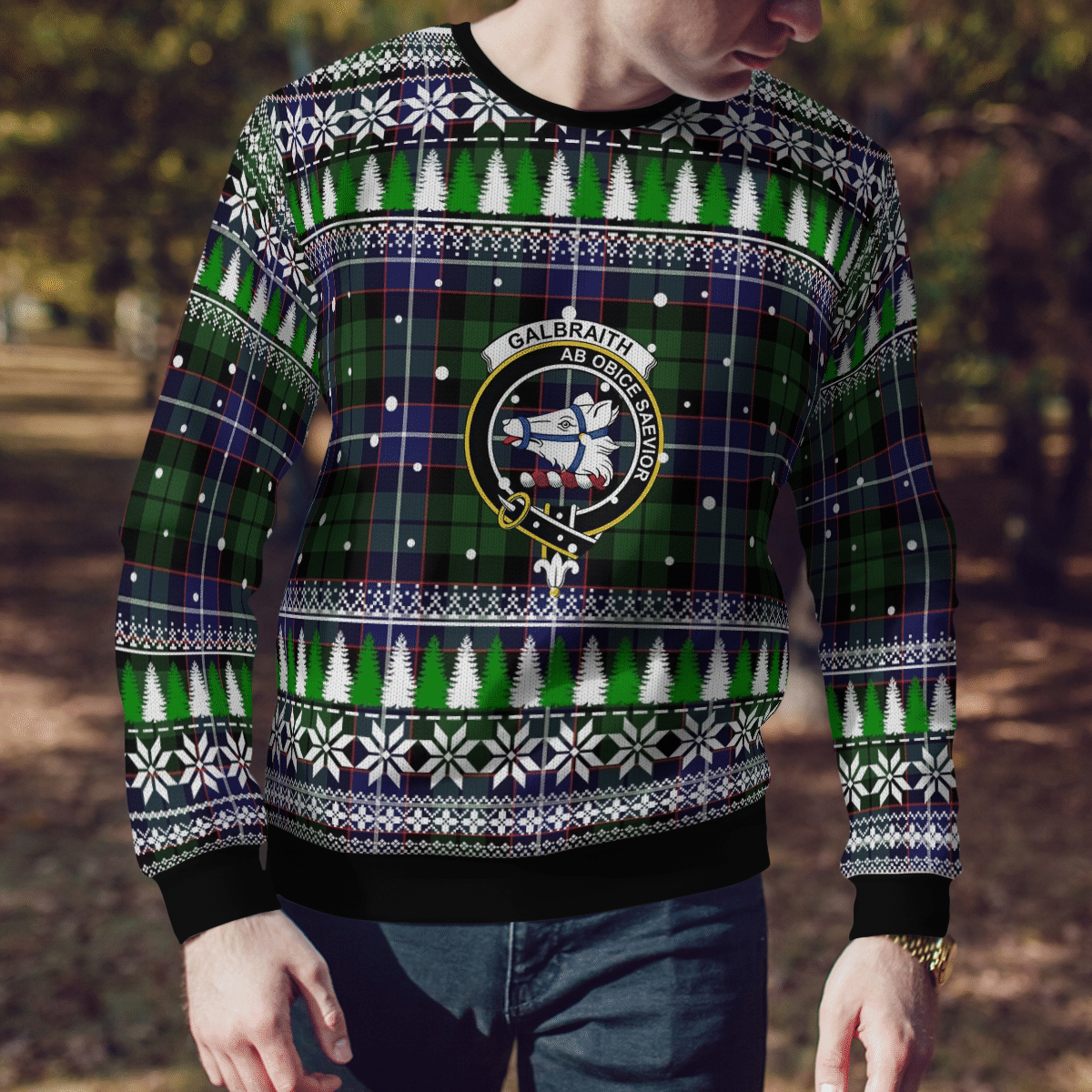 Clan Galbraith Modern Crest Tartan Christmas Ugly Sweater ZH49 Galbraith Modern Crest Tartan Tartan Ugly Sweater   