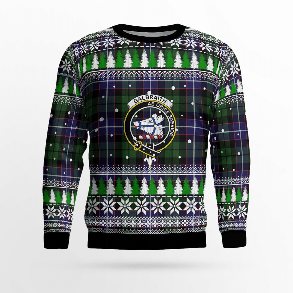 Clan Galbraith Modern Crest Tartan Christmas Ugly Sweater ZH49 Galbraith Modern Crest Tartan Tartan Ugly Sweater   