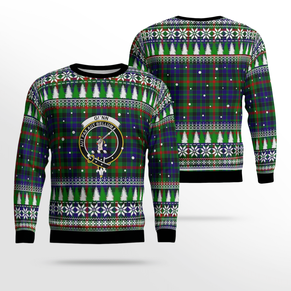 Clan Gunn Crest Tartan Christmas Ugly Sweater MO84 Gunn Crest Tartan Tartan Ugly Sweater   