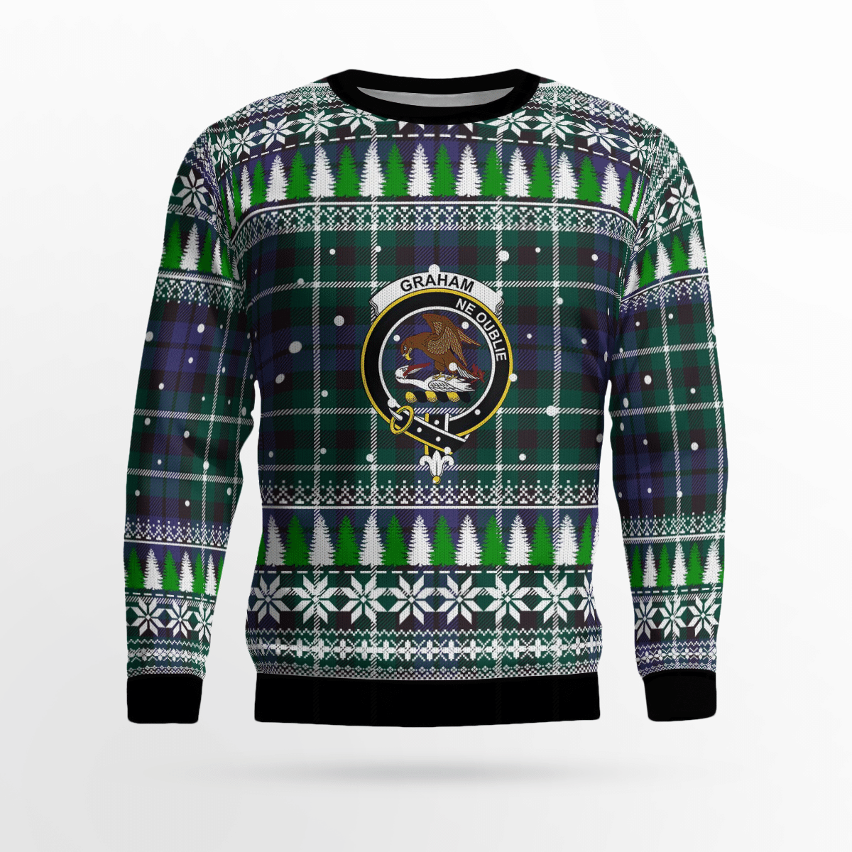 Clan Graham of Montrose Modern Crest Tartan Christmas Ugly Sweater GI81 Graham of Montrose Modern Crest Tartan Tartan Ugly Sweater   