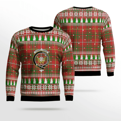 Clan Carruthers Crest Tartan Christmas Ugly Sweater