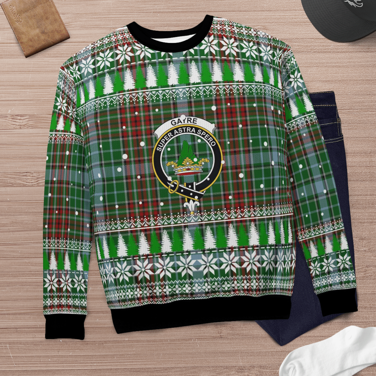 Clan Gayre Crest Tartan Christmas Ugly Sweater MS17 Gayre Crest Tartan Tartan Ugly Sweater   