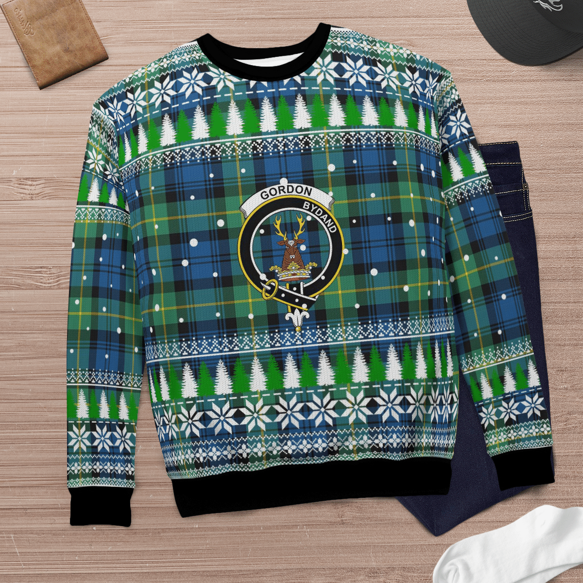 Clan Gordon Ancient Crest Tartan Christmas Ugly Sweater EO72 Gordon Ancient Crest Tartan Tartan Ugly Sweater   