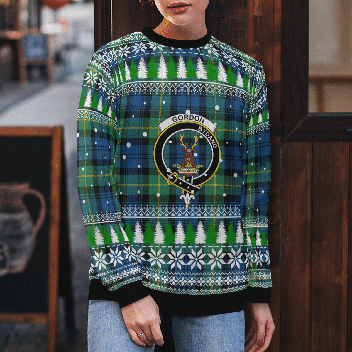 Clan Gordon Ancient Crest Tartan Christmas Ugly Sweater EO72 Gordon Ancient Crest Tartan Tartan Ugly Sweater   