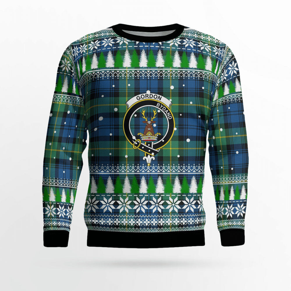 Clan Gordon Ancient Crest Tartan Christmas Ugly Sweater EO72 Gordon Ancient Crest Tartan Tartan Ugly Sweater   