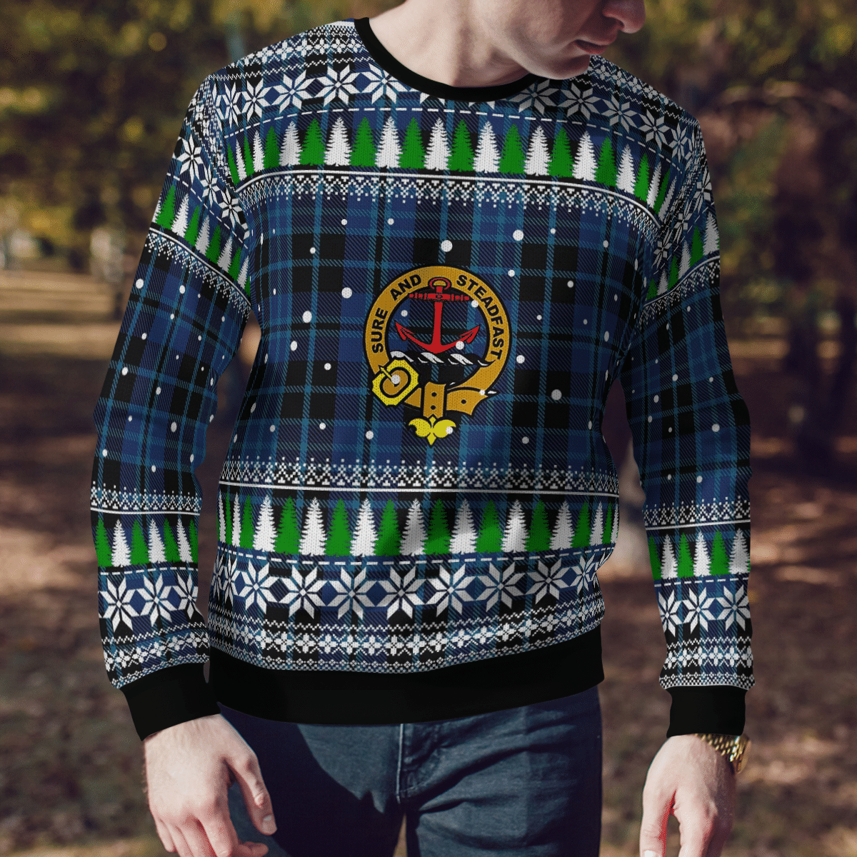 Clan Clark 2 Crest Tartan Christmas Ugly Sweater EC16 Clark 2 Crest Tartan Tartan Ugly Sweater   