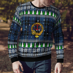 Clan Clark 2 Crest Tartan Christmas Ugly Sweater EC16 Clark 2 Crest Tartan Tartan Ugly Sweater   