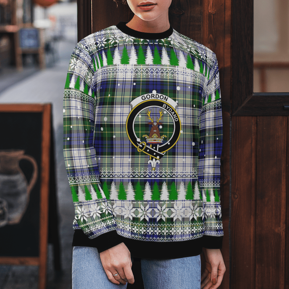 Clan Gordon Dress Modern Crest Tartan Christmas Ugly Sweater DF78 Gordon Dress Modern Crest Tartan Tartan Ugly Sweater   