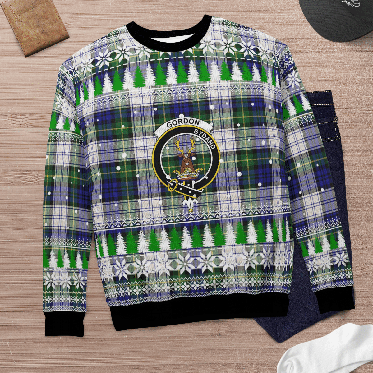 Clan Gordon Dress Modern Crest Tartan Christmas Ugly Sweater DF78 Gordon Dress Modern Crest Tartan Tartan Ugly Sweater   