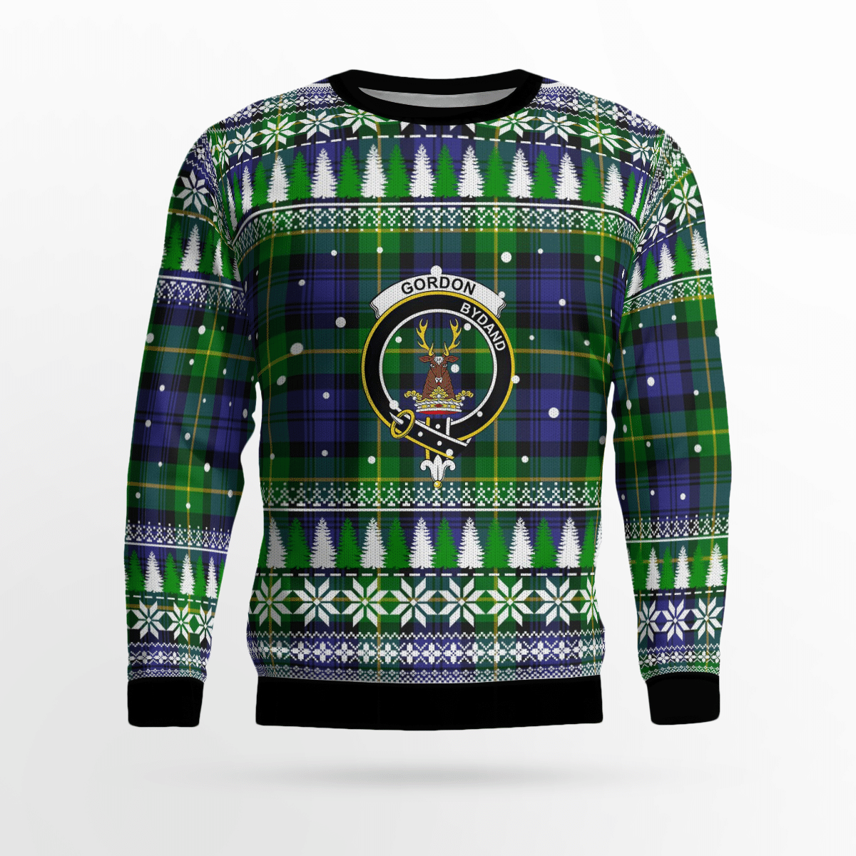 Clan Gordon Modern Crest Tartan Christmas Ugly Sweater PO54 Gordon Modern Crest Tartan Tartan Ugly Sweater   