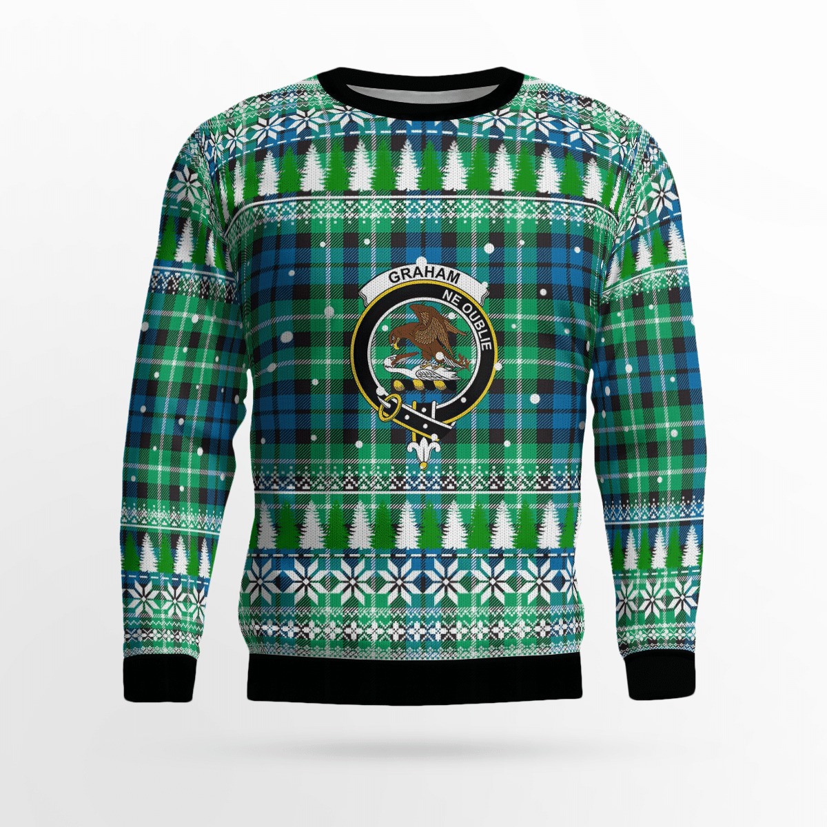 Clan Graham of Montrose Ancient Crest Tartan Christmas Ugly Sweater BK70 Graham of Montrose Ancient Crest Tartan Tartan Ugly Sweater   