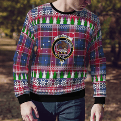 Clan Graham of Menteith Red Crest Tartan Christmas Ugly Sweater VQ97 Graham of Menteith Red Crest Tartan Tartan Ugly Sweater   