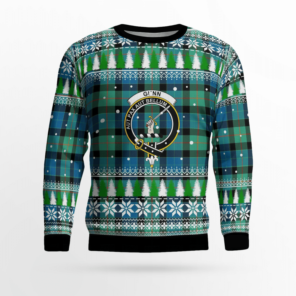 Clan Gunn Ancient Crest Tartan Christmas Ugly Sweater PE29 Gunn Ancient Crest Tartan Tartan Ugly Sweater   
