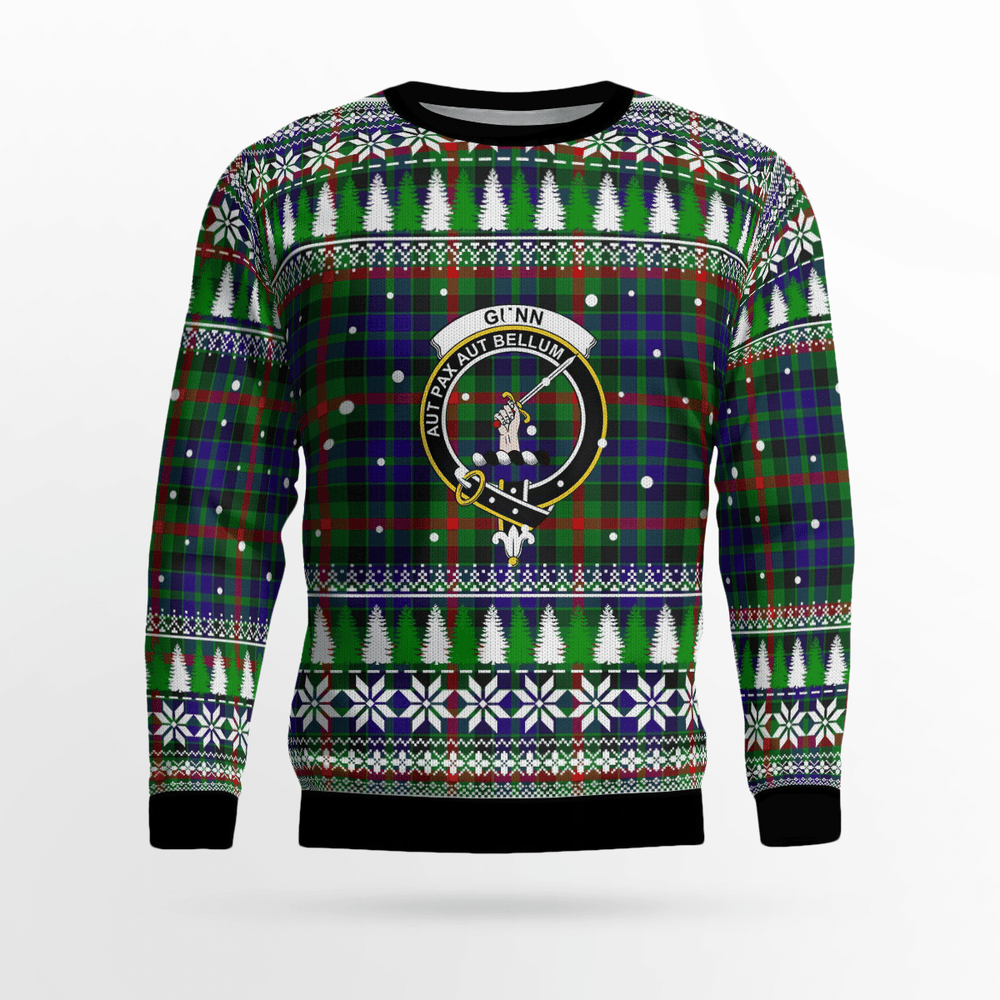 Clan Gunn Crest Tartan Christmas Ugly Sweater MO84 Gunn Crest Tartan Tartan Ugly Sweater   