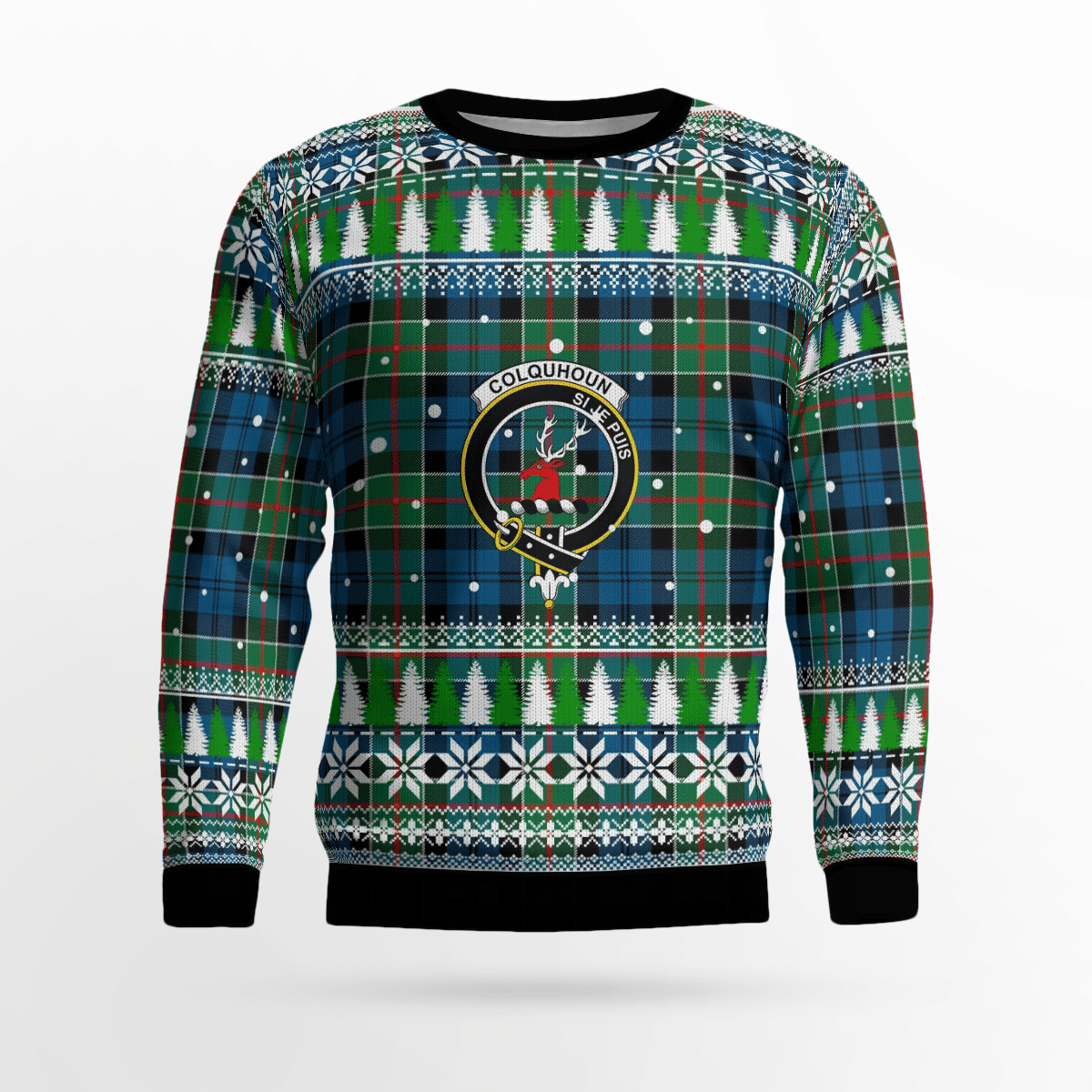 Clan Colquhoun Ancient Crest Tartan Christmas Ugly Sweater UZ70 Colquhoun Ancient Crest Tartan Tartan Ugly Sweater   