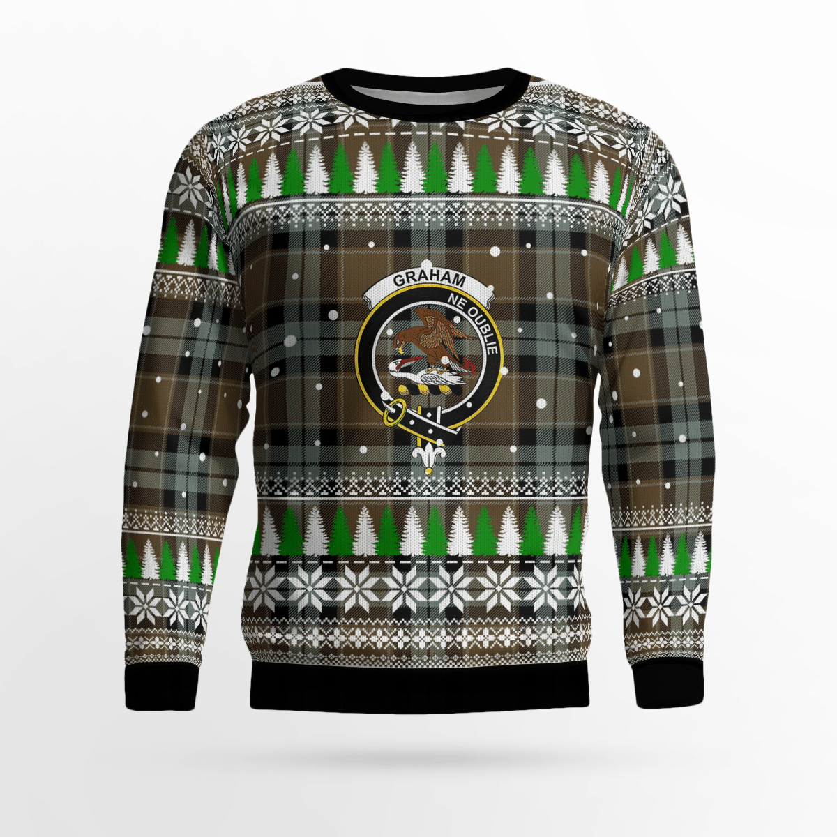 Clan Graham of Menteith Weathered Crest Tartan Christmas Ugly Sweater DM60 Graham of Menteith Weathered Crest Tartan Tartan Ugly Sweater   