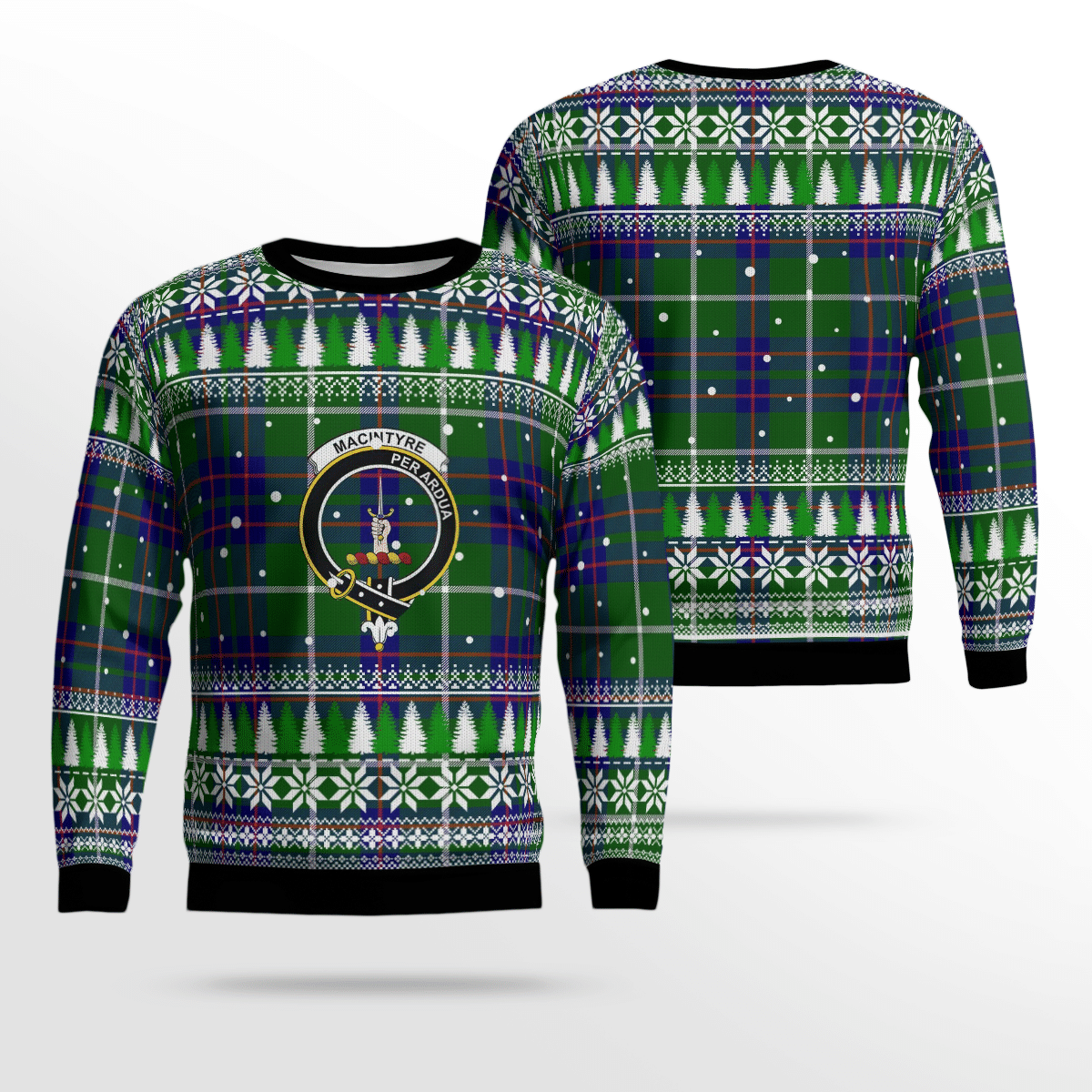 Clan MacIntyre Hunting Modern Crest Tartan Christmas Ugly Sweater VH17 MacIntyre Hunting Modern Crest Tartan Tartan Ugly Sweater   