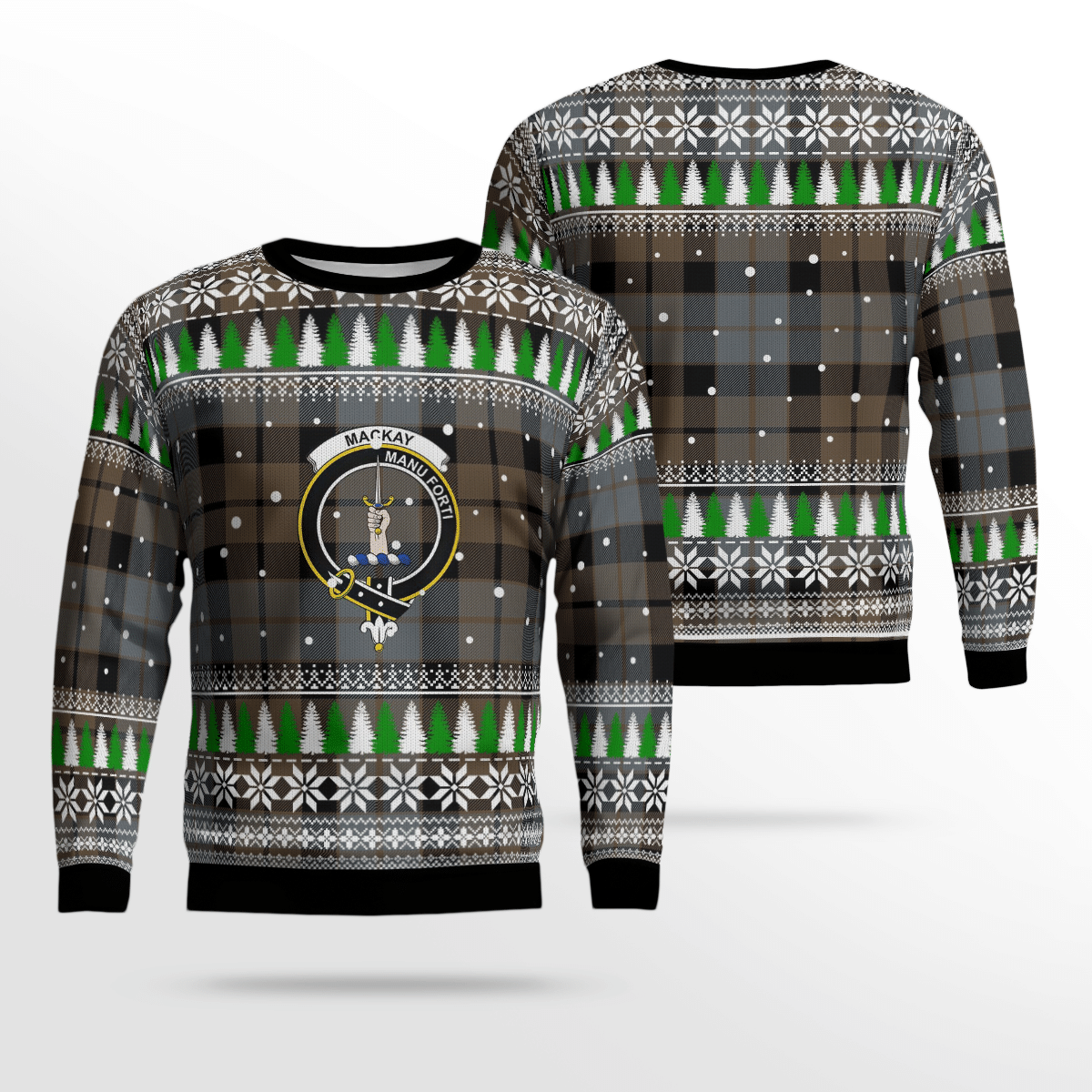 Clan MacKay Weathered Crest Tartan Christmas Ugly Sweater VK71 MacKay Weathered Crest Tartan Tartan Ugly Sweater   