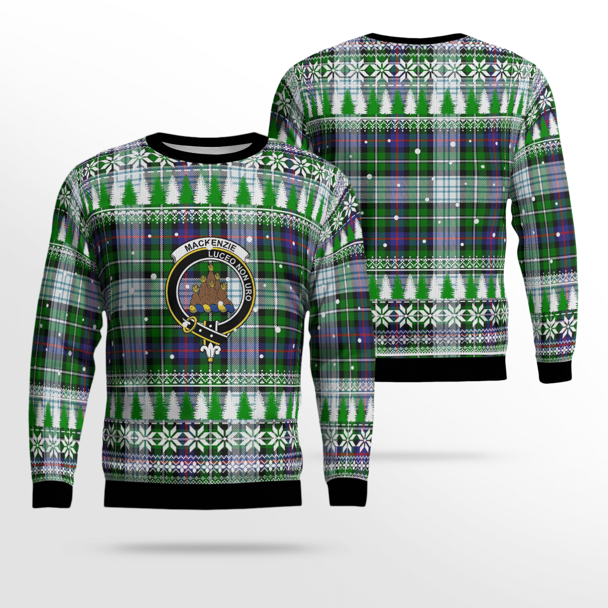 Clan MacKenzie Dress Modern Crest Tartan Christmas Ugly Sweater JT65 MacKenzie Dress Modern Crest Tartan Tartan Ugly Sweater   