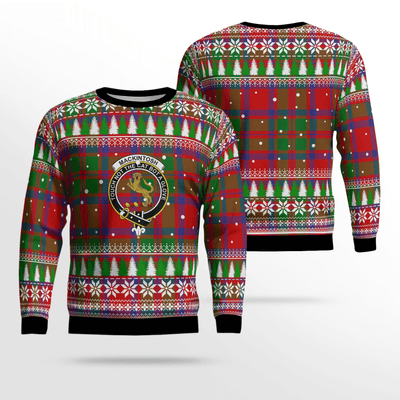 Clan MacKintosh Modern Crest Tartan Christmas Ugly Sweater FU47