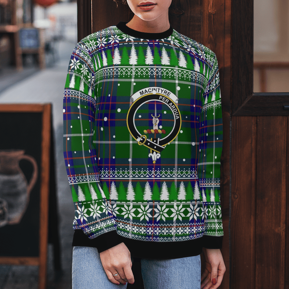 Clan MacIntyre Hunting Modern Crest Tartan Christmas Ugly Sweater VH17 MacIntyre Hunting Modern Crest Tartan Tartan Ugly Sweater   