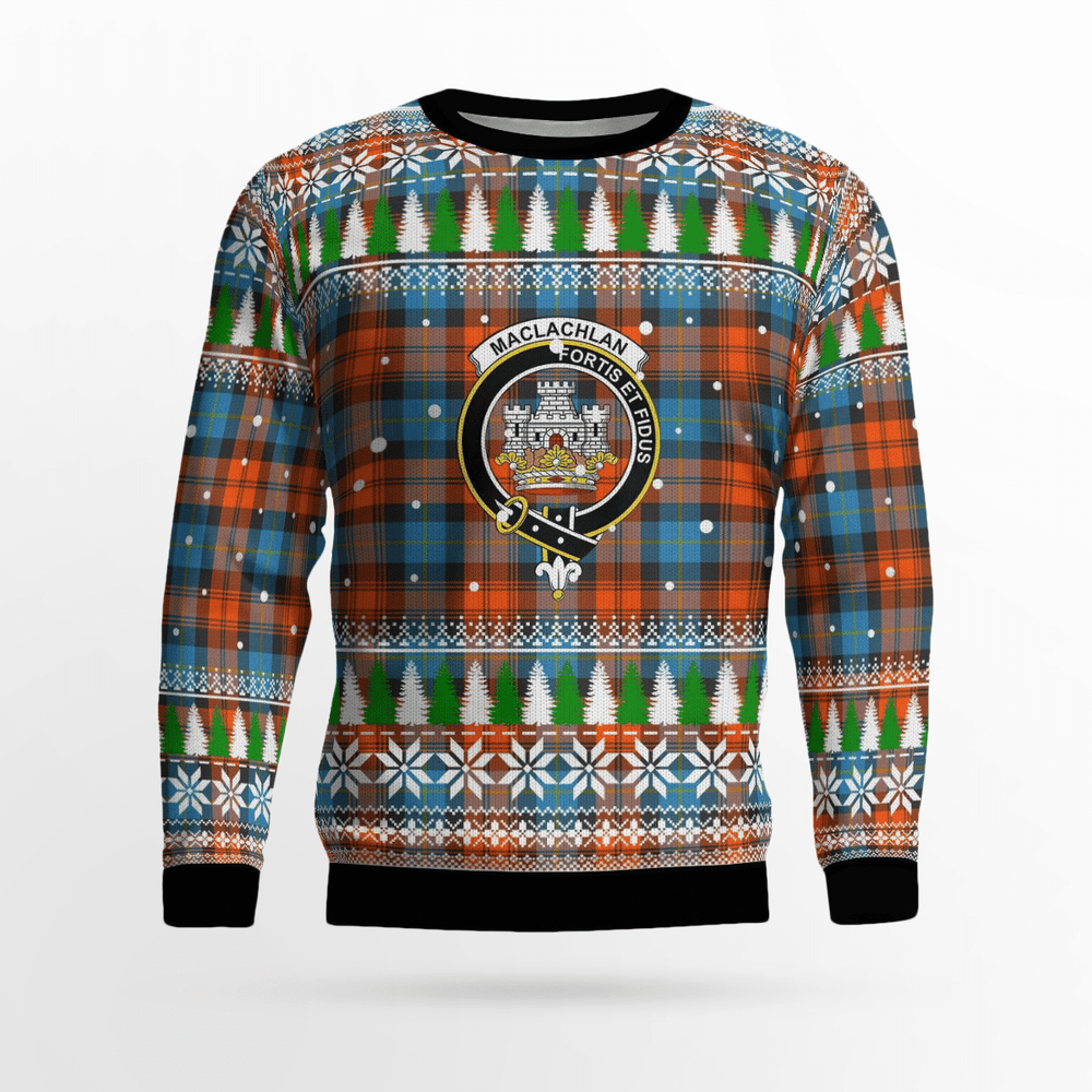 Clan MacLachlan Ancient Crest Tartan Christmas Ugly Sweater WB57 MacLachlan Ancient Crest Tartan Tartan Ugly Sweater   