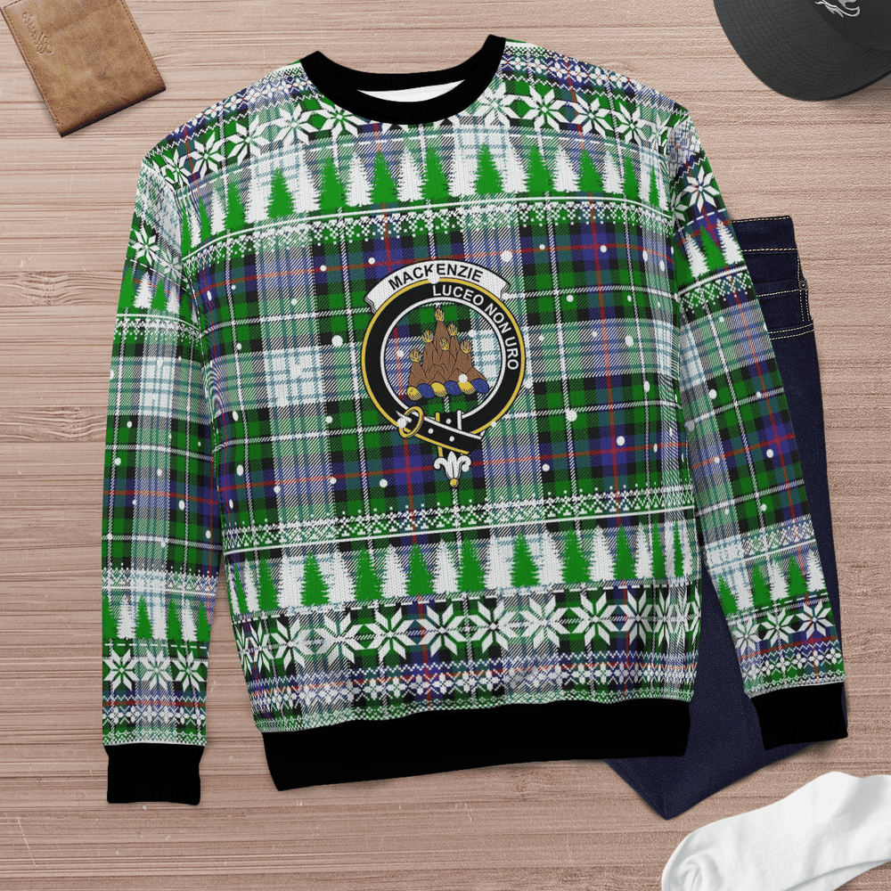 Clan MacKenzie Dress Modern Crest Tartan Christmas Ugly Sweater JT65 MacKenzie Dress Modern Crest Tartan Tartan Ugly Sweater   