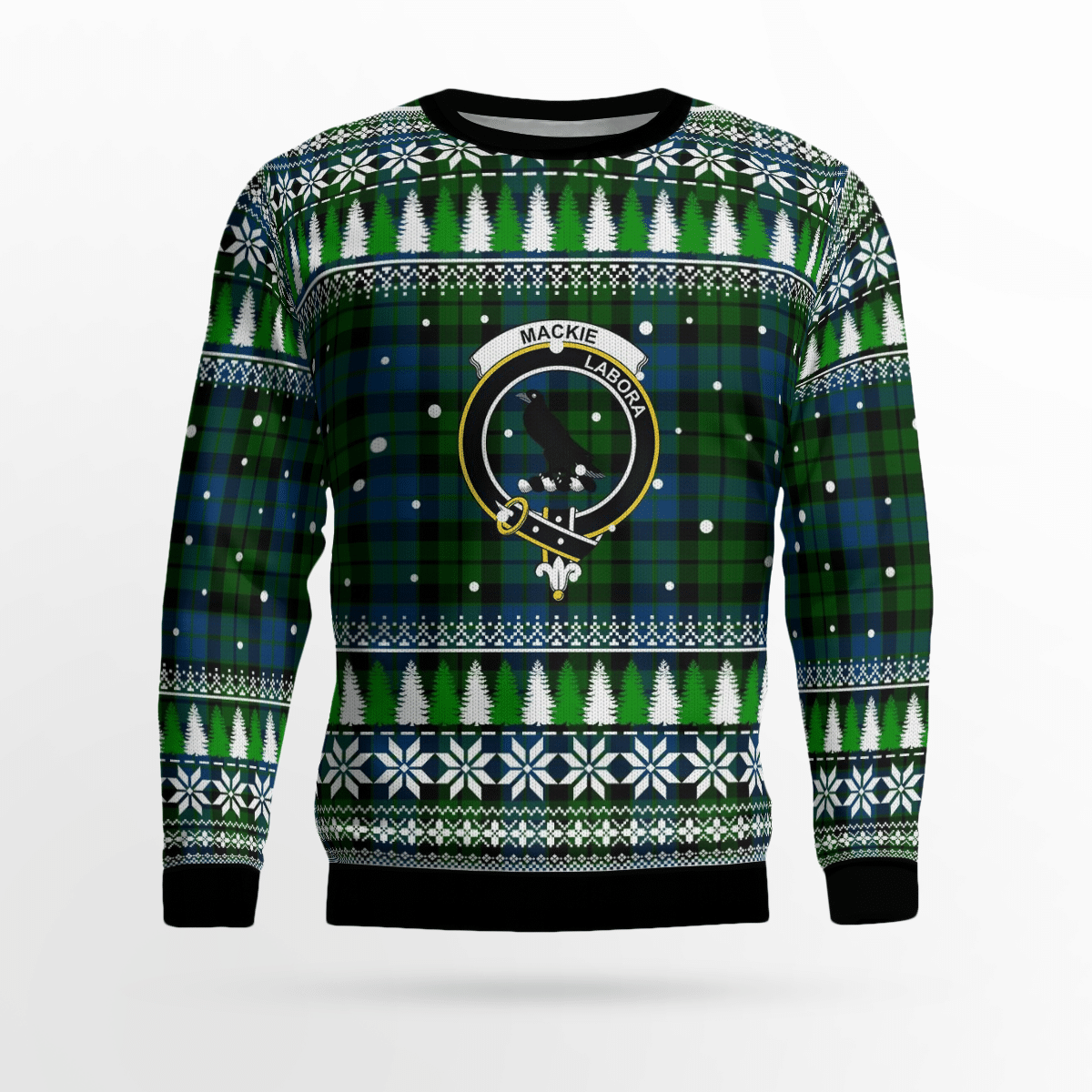 Clan MacKie Crest Tartan Christmas Ugly Sweater PD56 MacKie Crest Tartan Tartan Ugly Sweater   