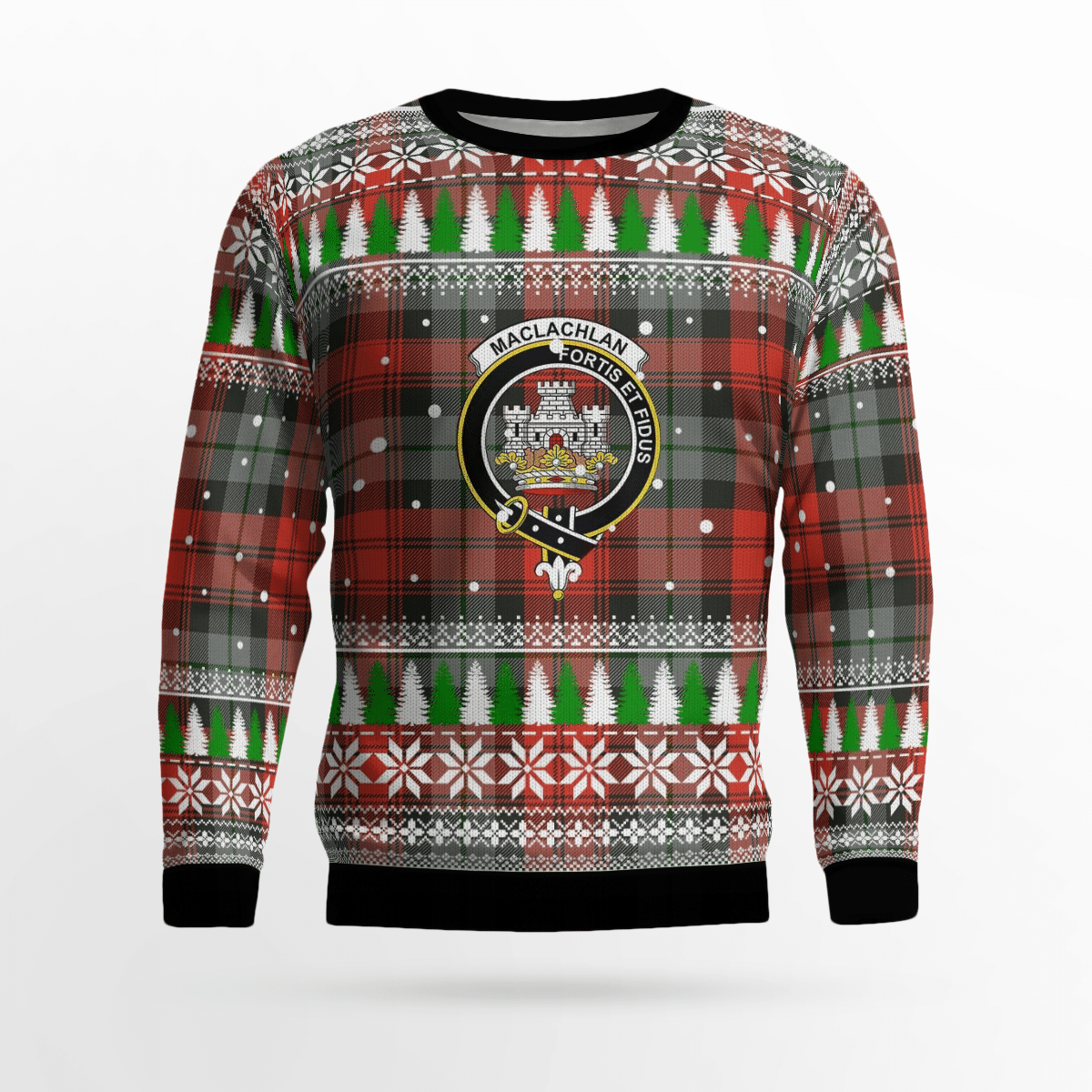 Clan MacLachlan Weathered Crest Tartan Christmas Ugly Sweater MB27 MacLachlan Weathered Crest Tartan Tartan Ugly Sweater   