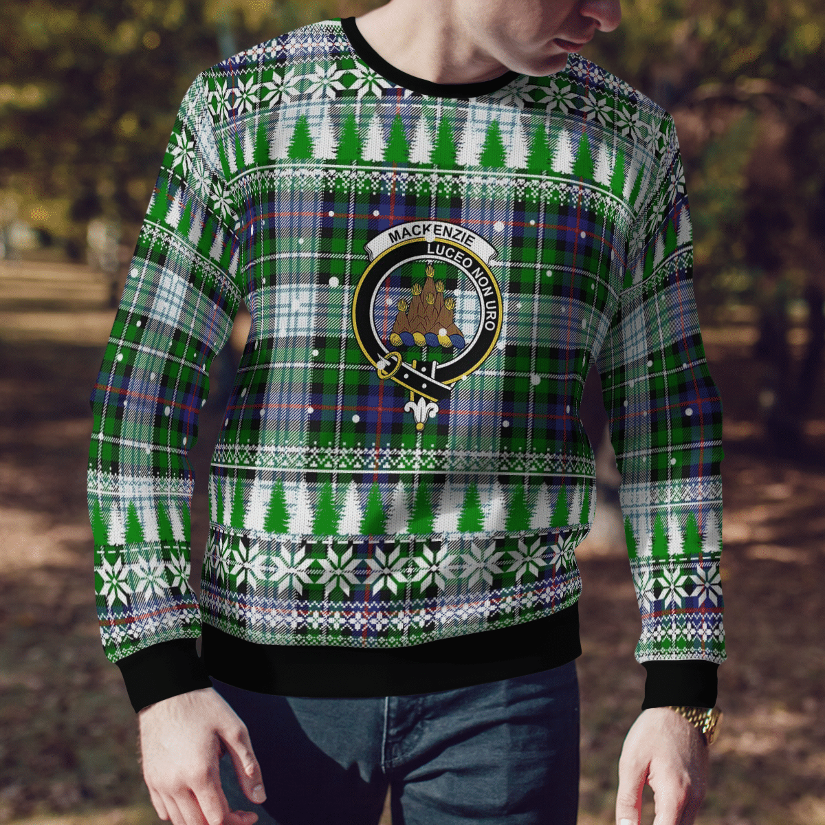 Clan MacKenzie Dress Modern Crest Tartan Christmas Ugly Sweater JT65 MacKenzie Dress Modern Crest Tartan Tartan Ugly Sweater   