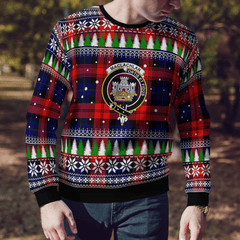 Clan MacLachlan Modern Crest Tartan Christmas Ugly Sweater JH24 MacLachlan Modern Crest Tartan Tartan Ugly Sweater   