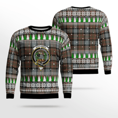 Clan MacLaren Weathered Crest Tartan Christmas Ugly Sweater QX62 MacLaren Weathered Crest Tartan Tartan Ugly Sweater   