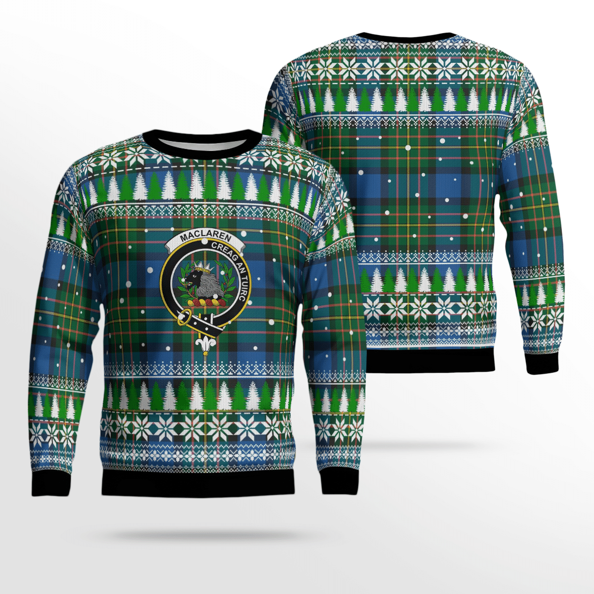 Clan MacLaren Ancient Crest Tartan Christmas Ugly Sweater UW62 MacLaren Ancient Crest Tartan Tartan Ugly Sweater   