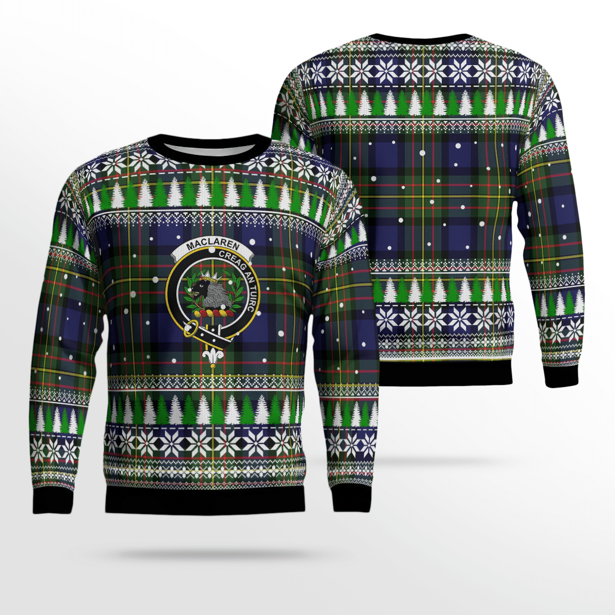 Clan MacLaren Modern Crest Tartan Christmas Ugly Sweater BX64 MacLaren Modern Crest Tartan Tartan Ugly Sweater   
