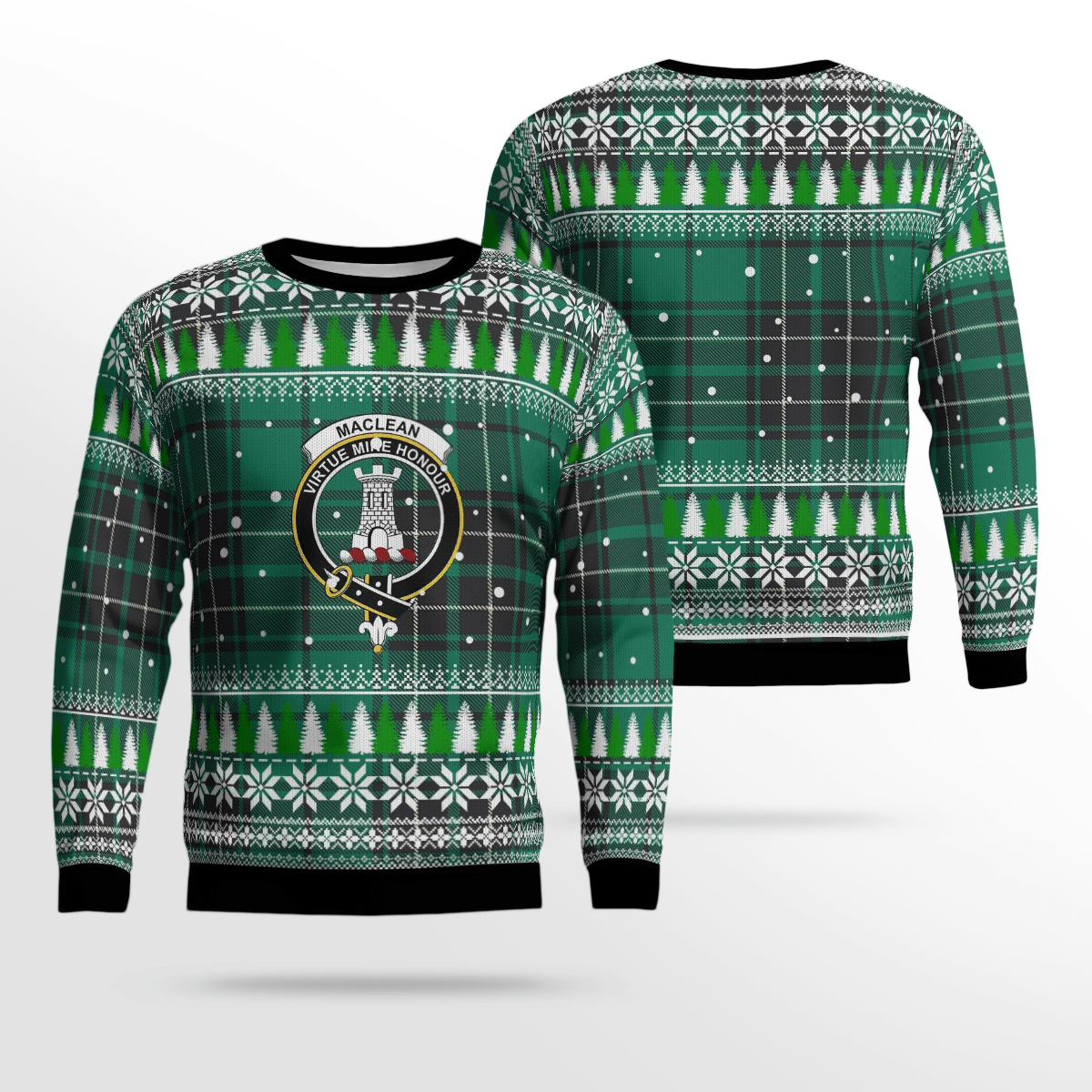 Clan MacLean Hunting Ancient Crest Tartan Christmas Ugly Sweater EF74 MacLean Hunting Ancient Crest Tartan Tartan Ugly Sweater   
