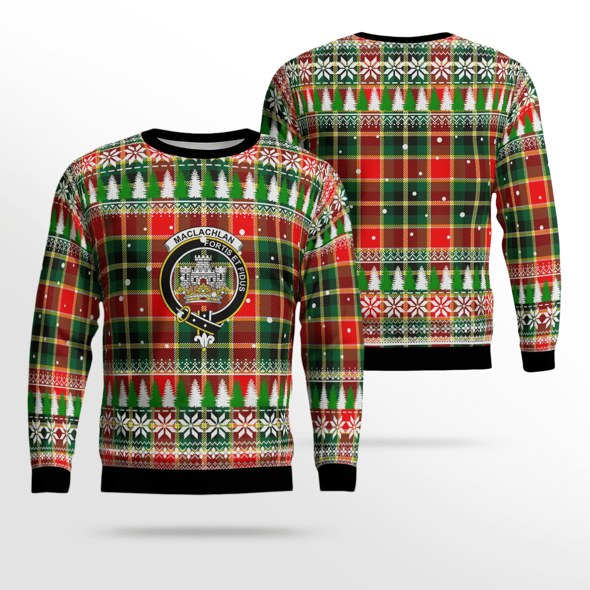 Clan MacLachlan Hunting Modern Crest Tartan Christmas Ugly Sweater UM99 MacLachlan Hunting Modern Crest Tartan Tartan Ugly Sweater   