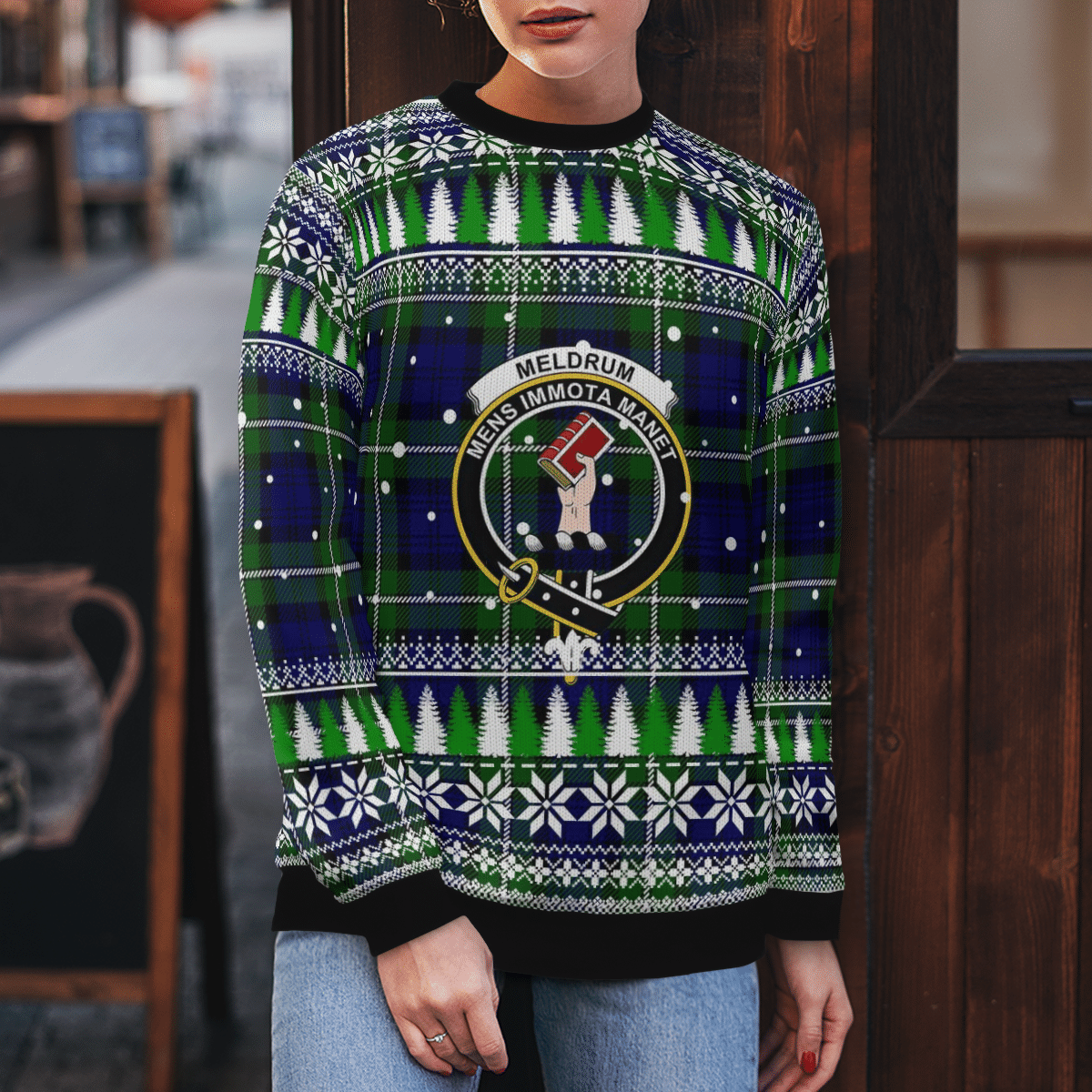 Clan Meldrum Forbes Crest Tartan Christmas Ugly Sweater DE50 Meldrum Forbes Crest Tartan Tartan Ugly Sweater   