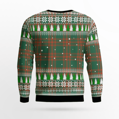 Clan Menzies Green Ancient Crest Tartan Christmas Ugly Sweater KI63 Menzies Green Ancient Crest Tartan Tartan Ugly Sweater   